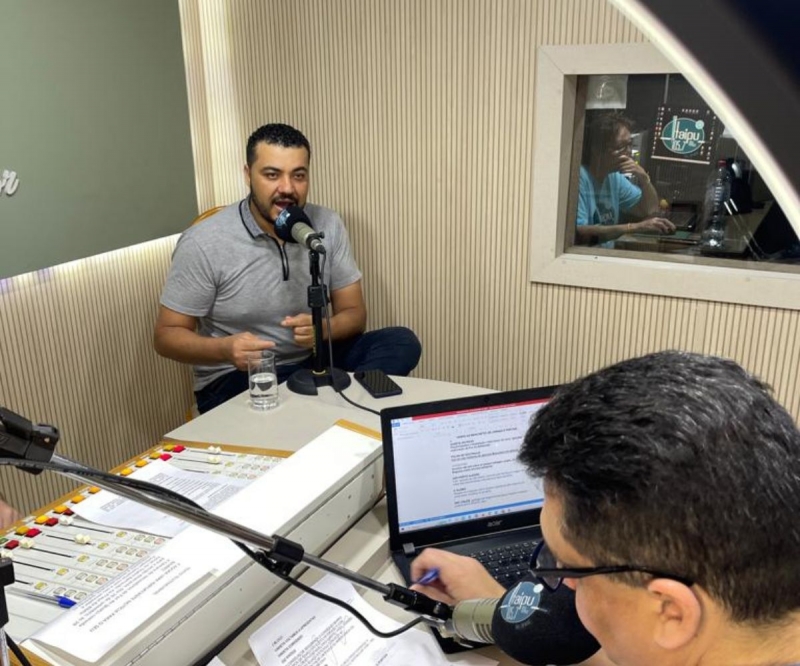 Vereador Jairo Cardoso foi entrevistado na Itaipu FM 
